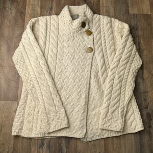 Vintage Blarney Woolen Mills Cardigan Sweater Women's XL Supersoft Merino Wool